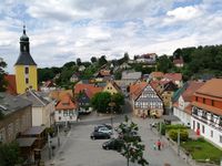Blick auf den Marktplatz Hohnstein