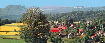 Aussicht vom Hohburkersdorfer Rundblick auf Rathewalde
